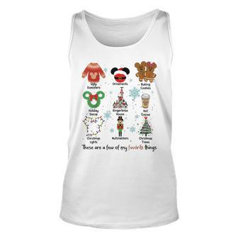 There Are A Few Of My Favorite Things Cute Xmas Gifts Mouse Unisex Tank Top - Seseable