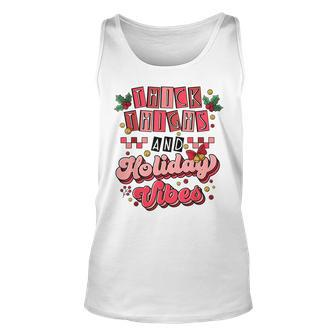 Thick Things And Holiday Vibes Christmas Holiday Pajamas Unisex Tank Top - Seseable