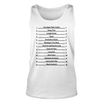 Track Your Long Natural Hair - Length Check Hair Backprint Unisex Tank Top | Mazezy