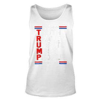 Trump 2024 Trump Truth Really Upset Most People America Flag Unisex Tank Top - Seseable