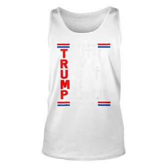 Trump 2024 Trump Truth Really Upset Most People America Flag V2 Unisex Tank Top - Seseable
