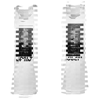 Trump Hot Not Guilty 45-47 President Trump Arrest Funny Unisex Tank Top - Thegiftio