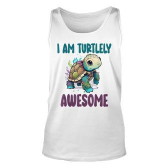 Turtlely Awesome Turtle Clothes Aquatic Animal Tortoise Unisex Tank Top | Mazezy