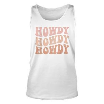 Vintage Howdy Western Life Rodeo Country Music Cowgirls Unisex Tank Top | Mazezy