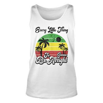 Vintage Retro Every Little Thing Is Gonna Be Alright Beach Unisex Tank Top - Seseable