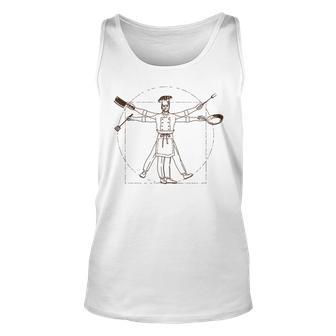 Vitruvianischer Koch Lustiges Küchen Männer Frauen Tank Top - Seseable