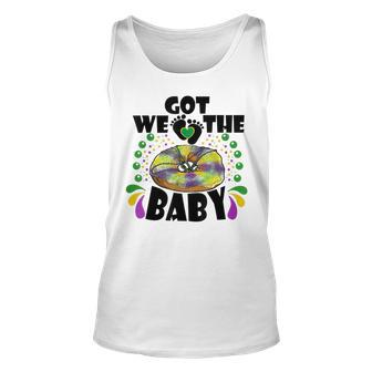 We Got The Baby Funny Mardi Gras Pregnancy Announcement Unisex Tank Top - Seseable