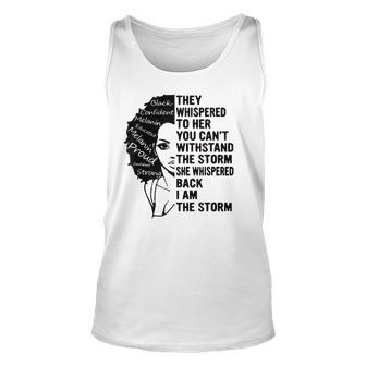 Womens Im The Storm Strong African Black History Month Unisex Tank Top - Seseable