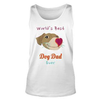 Worlds Best Dog Dad Ever Funny For Pets Lover Unisex Tank Top | Mazezy