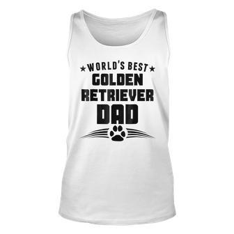 Worlds Best Golden Retriever Dad Gift For Mens Unisex Tank Top | Mazezy