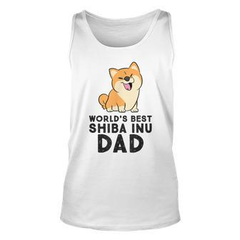 Worlds Best Shiba Inu Dad Dog Shiba Dad Unisex Tank Top | Mazezy
