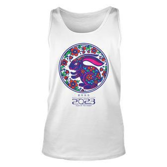 Zodiac Happy Chinese New Year Outfit Year Of The Rabbit 2023 V2 Unisex Tank Top - Thegiftio UK