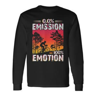 0 Emission 100 Emotion Anti E-Bike Fahrradfahrer Langarmshirts - Seseable
