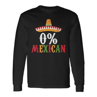 0 Mexican Cinco De Mayo Fiesta Sombrero Long Sleeve T-Shirt T-Shirt | Mazezy