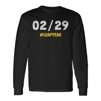 0229 Leapyear Leap Year 2020 Birthday February 29 Long Sleeve T-Shirt | Mazezy