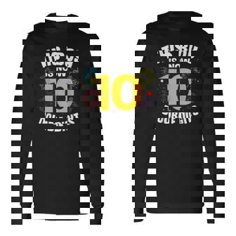 10 Year Old Birthday Boy This Boy Is Now 10 Double Digits Men Women Long Sleeve T-Shirt T-shirt Graphic Print - Thegiftio