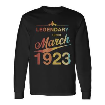 100 Geburtstag 100 Jahre Alt Legendär Seit März 1923 V5 Langarmshirts - Seseable