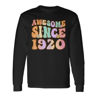103 Year Old Awesome Since 1920 103Rd Birthday For Long Sleeve T-Shirt - Seseable