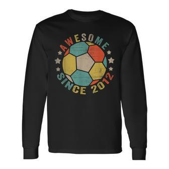 11 Year Old Awesome Since 2012 11Th Birthday Soccer Player Long Sleeve T-Shirt - Thegiftio UK