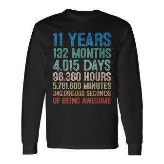 11 Year Old Decorations 11Th Bday Awesome 2012 Birthday Long Sleeve T-Shirt | Mazezy