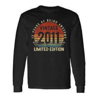 12 Years Old Made In 2011 Limited Edition 12Th Birthday Long Sleeve T-Shirt - Thegiftio UK