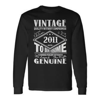 12Th Birthday Vintage Legends Born In 2011 12 Years Old V2 Long Sleeve T-Shirt - Thegiftio UK