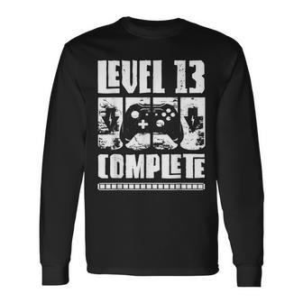 13 Jahre Geburtstags Junge Gamer Level 13 Complete Langarmshirts - Seseable