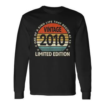 13 Years Old Made In 2010 Limited Edition 13Th Birthday Long Sleeve T-Shirt - Seseable