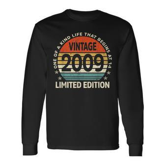 14 Years Old Made In 2009 Limited Edition 14Th Birthday Long Sleeve T-Shirt - Seseable