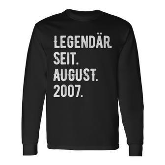 16 Geburtstag Geschenk 16 Jahre Legendär Seit August 2007 Langarmshirts - Seseable