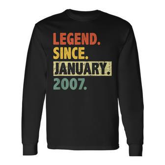 16 Geburtstag Legende Seit Januar 2007 16 Jahre Alt Langarmshirts - Seseable