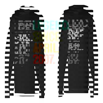 16 Years Old Legend Since April 2007 16Th Birthday Long Sleeve T-Shirt | Mazezy