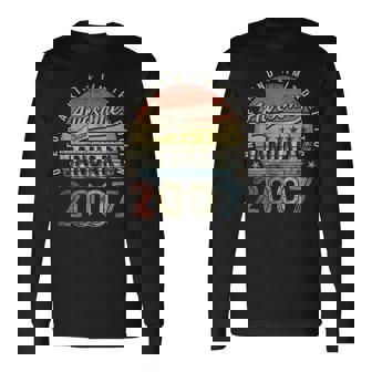 16Th Birthday Awesome Since January 2007 16 Year Old Long Sleeve T-Shirt - Seseable