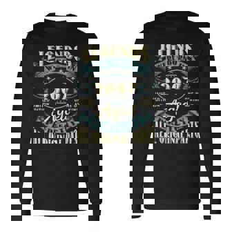 16Th Birthday Vintage Legends Born In 2007 16 Year Old Long Sleeve T-Shirt | Mazezy