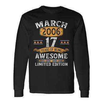 17 Geburtstag Geschenke Mann Frau Jahrgang März 2006 Langarmshirts - Seseable