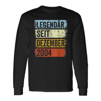 18 Geburtstag Mann 18 Jahre Legendär Seit Dezember 2004 Langarmshirts - Seseable