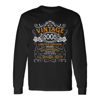 18 Year Old Vintage 2005 Limited Edition 18Th Birthday V29 Long Sleeve T-Shirt - Thegiftio UK