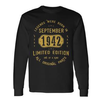 1942 September Birthday 1942 September Limited Edition Men Women Long Sleeve T-Shirt T-shirt Graphic Print - Thegiftio UK