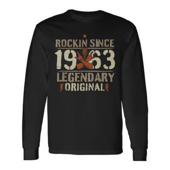 1963 Vintage Geburtstag Rock And Roll Heavy Metal Gesch Langarmshirts - Seseable