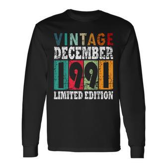 1991 Born In December Retro-Geschenkidee Langarmshirts - Seseable