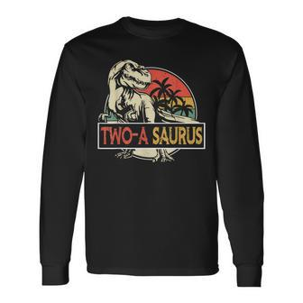 2 Year Old Dinosaur Birthday 2 Nd Rex Dino 2 Saurus Men Women Long Sleeve T-Shirt T-shirt Graphic Print - Thegiftio UK
