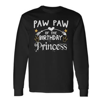 Paw Paw Of The Birthday Princess Matching Family  Langarmshirts