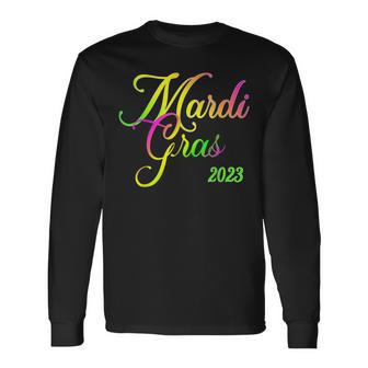 2023 Cool Mardi Gras Parade New Orleans Party Drinking Long Sleeve T-Shirt - Thegiftio UK