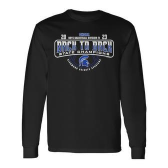 2023 Ohsaa Boys Basketball Division Iv Back To Back State Champions Richmond Heights Spartans Long Sleeve T-Shirt T-Shirt | Mazezy