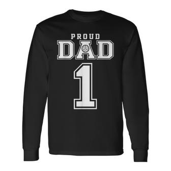Custom Proud Volleyball Dad Number 1 Personalized For Men  Unisex Long Sleeve