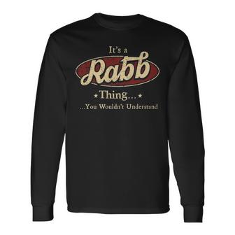 Rabb Shirt Personalized Name Gifts  With Name Rabb Unisex Long Sleeve