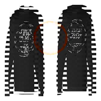 2024 Total Solar Eclipse Texas Path Of Totality 4824 Sun Long Sleeve T-Shirt - Thegiftio