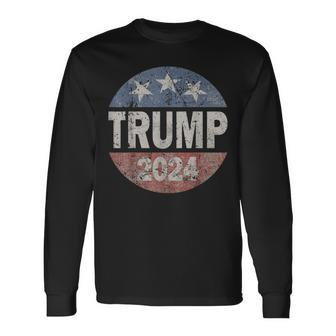 2024 Trump Save America Again Usa Flag Long Sleeve T-Shirt T-Shirt | Mazezy