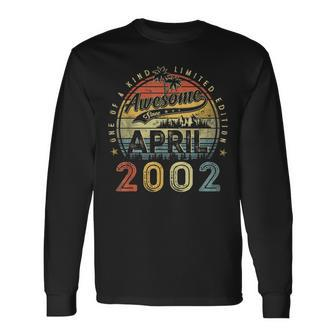 21 Year Old Awesome Since April 2002 21St Birthday Long Sleeve T-Shirt T-Shirt | Mazezy