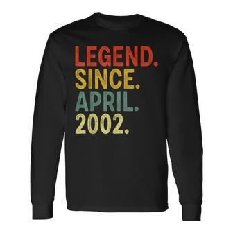 21 Year Old Legend Since April 2002 21St Birthday Long Sleeve T-Shirt T-Shirt | Mazezy